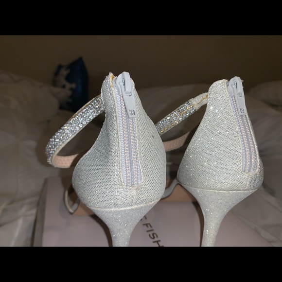 Silver Glitter Sparkle Sparkly Heels - Picture 3 of 5